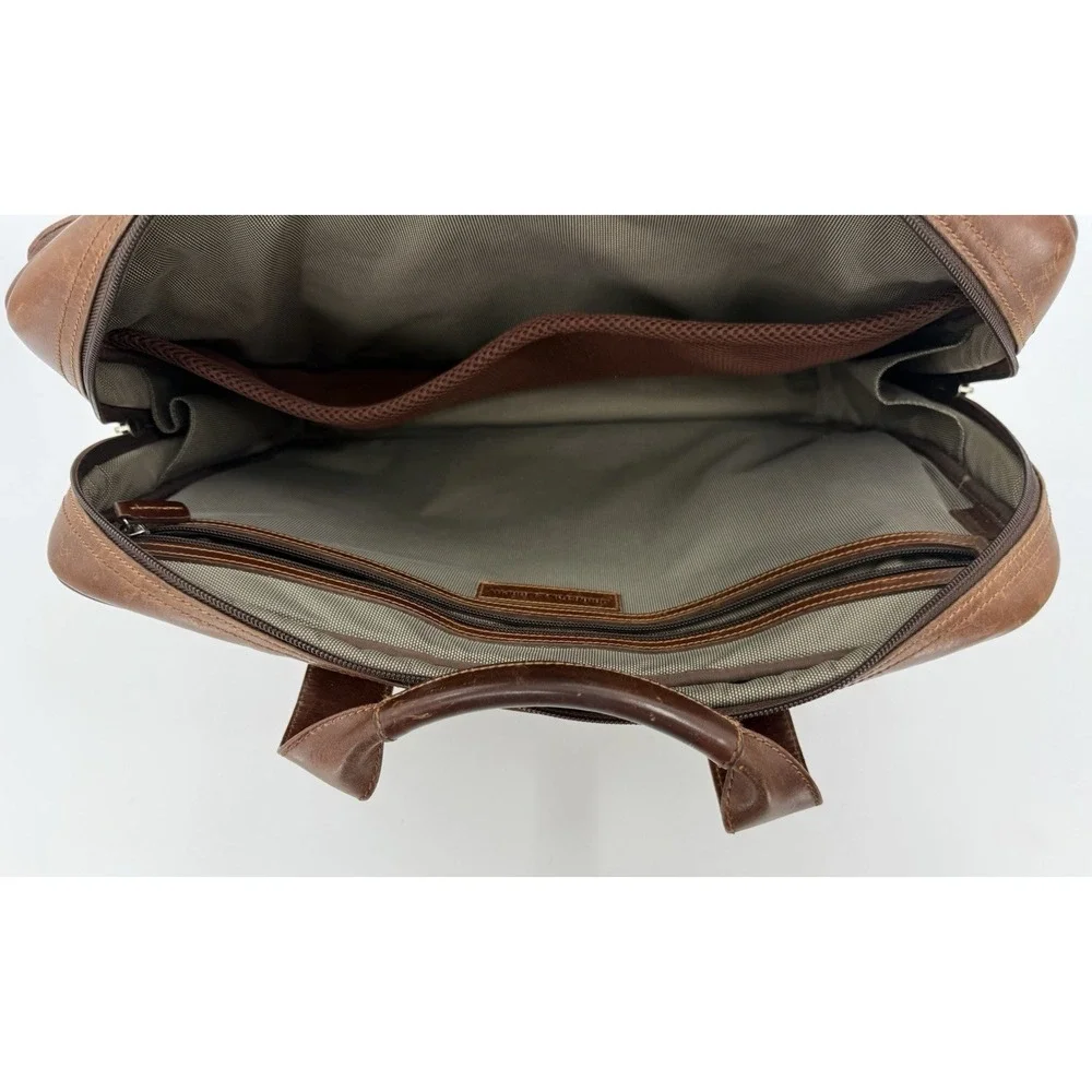 Johnston And Murphy Soft Leather Briefcase Bag & Document Holder No Strap *READ*